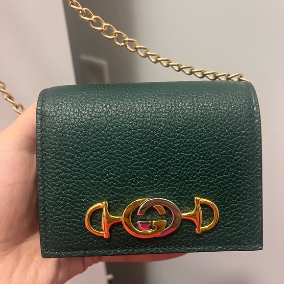 Gucci Green and Gold Mini Bag with Horsebit Detail - Picture 1 of 8